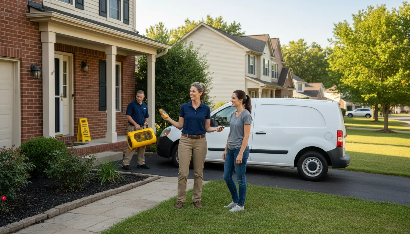Residential water damage restoration in Brady, NE